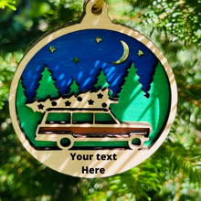 Load image into Gallery viewer, Station Wagon Christmas Ornament | Happy Holidays | Christmas Gift | Tree Ornament
