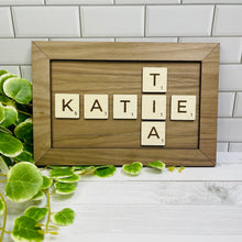 Load image into Gallery viewer, Scrabble Tile wall art frame - Photo Frame - Family
