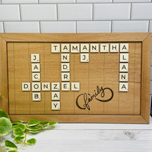 Load image into Gallery viewer, Scrabble Tile wall art frame - Photo Frame - Family
