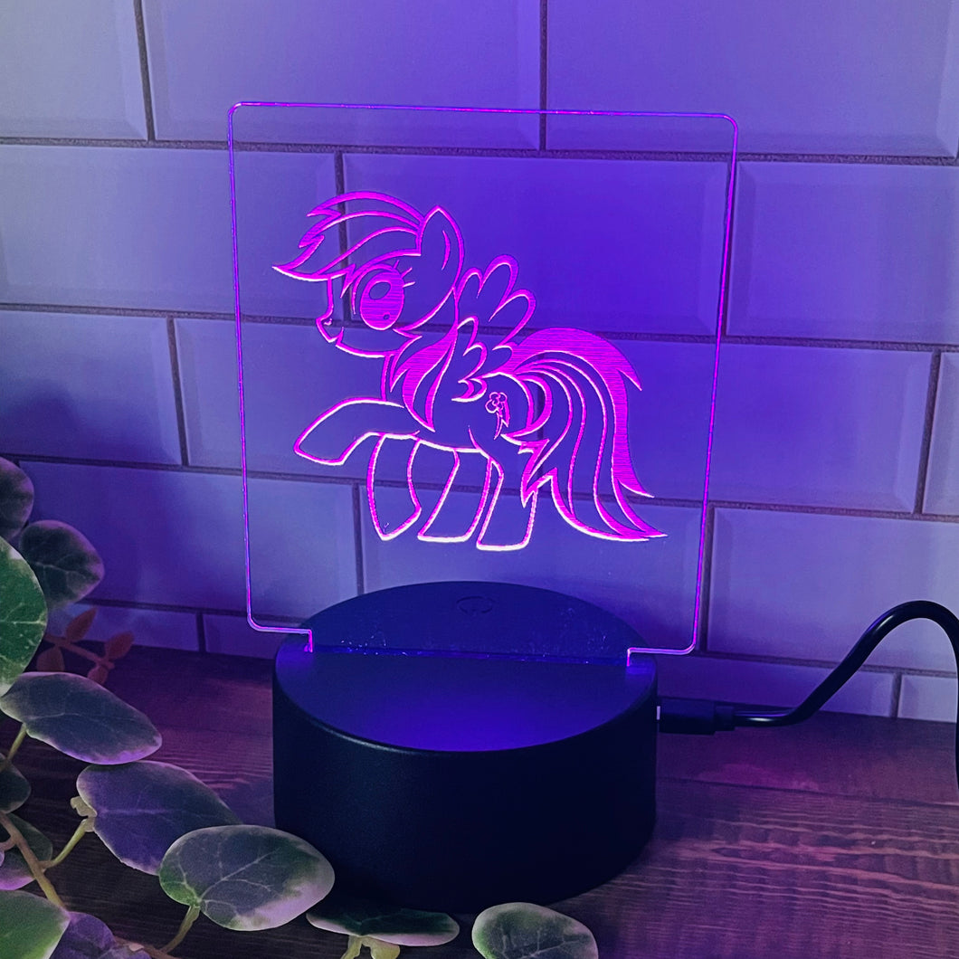 Custom Pony Nightlight with 16 color light changing base