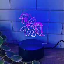 Load image into Gallery viewer, Custom Pony Nightlight with 16 color light changing base
