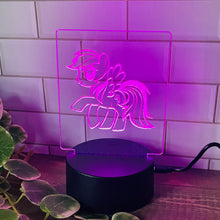 Load image into Gallery viewer, Custom Pony Nightlight with 16 color light changing base
