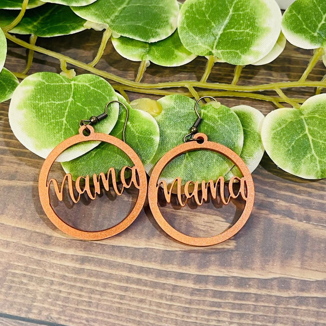 Mama Acrylic dangle Earrings