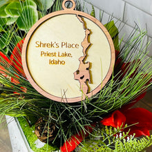 Load image into Gallery viewer, Priest Lake Christmas Ornament - Custom Engraved
